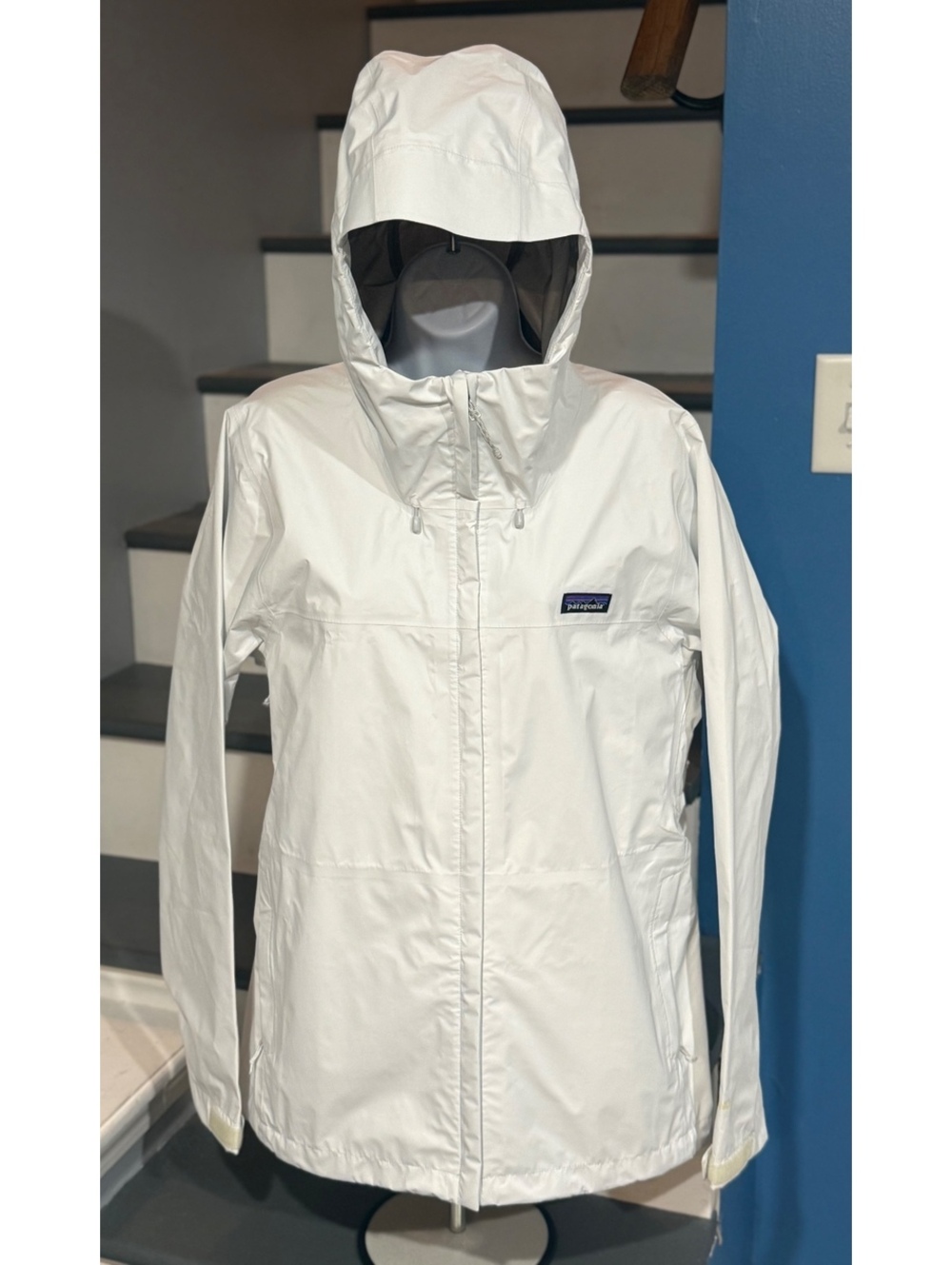 NWT Womens Small Torrentshell 3L H2NO Birch White Hooded Lightweight Rain Jacket